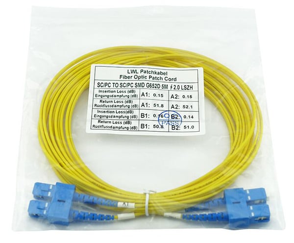 Miniatyrbillede 3 af 5: BlueOptics SFP3232BU5MK InfiniBand og fiberoptisk kabel 5 m SC Gul