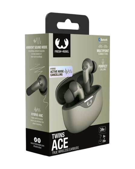 Fresh 'n Rebel Twins Ace Kuulokkeet True Wireless Stereo (TWS) In-ear Puhelut/Musiikki/Urheilu/Päivittäinen USB Type-C Bluetooth Vihreä