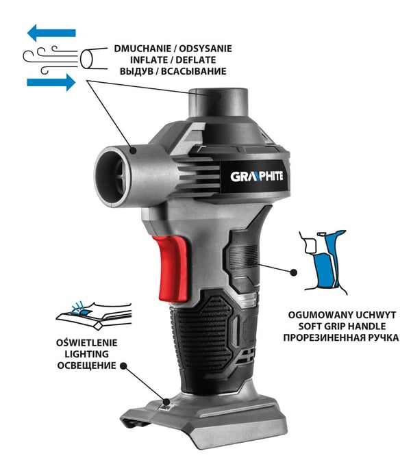 Graphite 58G089 elektrisk luftpump