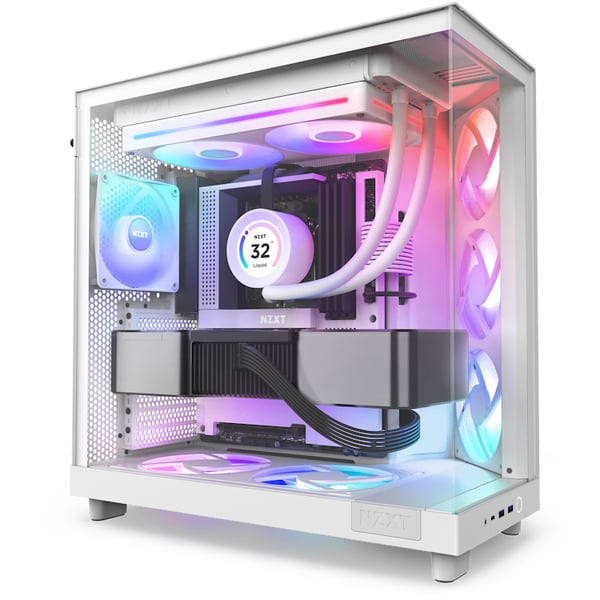Miniatyrbillede 4 af 6: NZXT RF-U28HF-W1 Computerkølesystem Computerkabinet Ventilator Hvid 1 stk