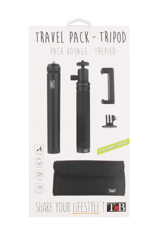 T'nB FTDCPACK kamerastativ Universel 3 ben Sort