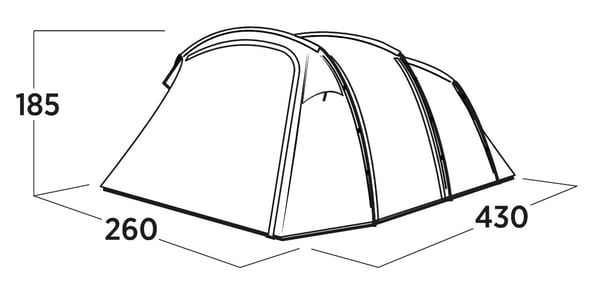 Miniatyrbillede 4 af 6: Easy Camp Hamra 4 Blå Tunneltelt