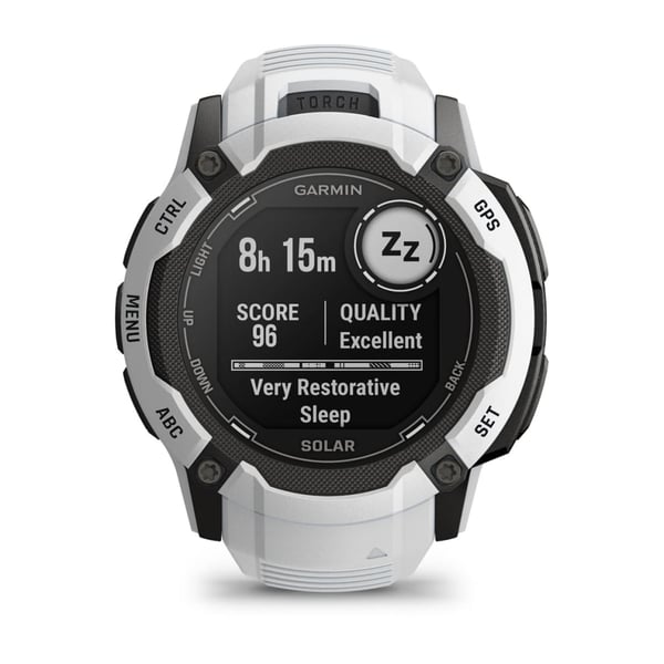 Pikkukuva 2 / 13: Garmin Instinct 2X Solar 2,79 cm (1.1") MIP 50 mm Digitaalinen 176 x 176 pikseliä Kosketusnäyttö Valkoinen GPS (satelliitti)