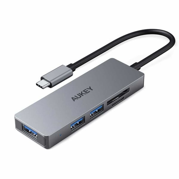 AUKEY CB-C63 kannettavien tietokoneiden telakka ja porttitoistin Musta, Harmaa AUKEY CB-C63 kannettavien tietokoneiden telakka ja porttitoistin Musta, Harmaa