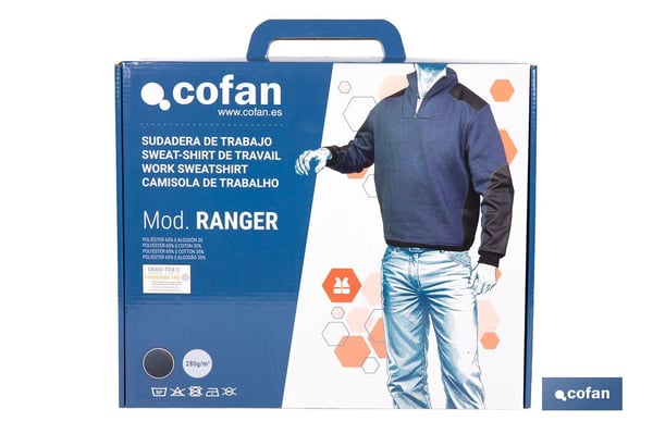 Cofan 11002045-M arbejdstøj Sweatshirt Sort, Blå