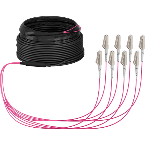Miniatyrbillede 1 af 5: EFB Elektronik O8322S10OM4 InfiniBand og fiberoptisk kabel 10 m 8x LC U-DQ(ZN) BH Beige, Sort, Magenta