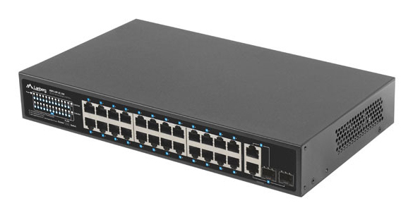 Lanberg RSFE-24P-2C-250 netværksswitch Ikke administreret Gigabit Ethernet (10/100/1000) Strøm over Ethernet (PoE) 1U Sort