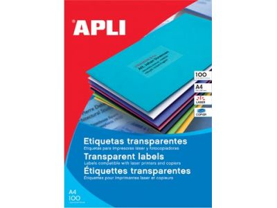 APLI SP-581225 Transparent Selvklæbende printeretiket