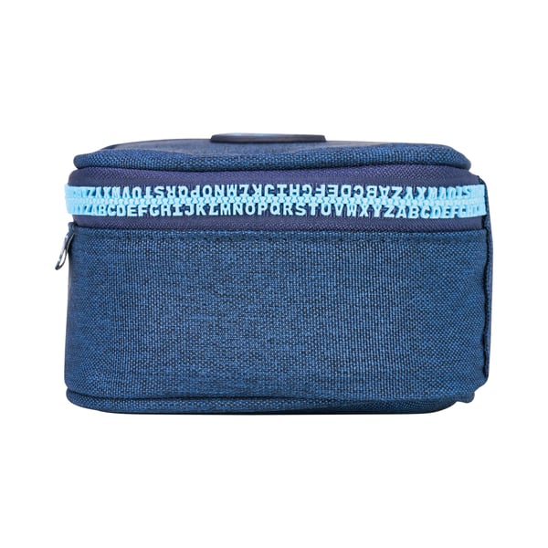 Herlitz beatBox ABC Blue/Turquoise Mjukt pennfack Polyester Mörkblå, Turkos