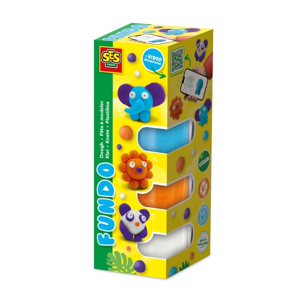 Pikkukuva 1 / 5: SES Creative 00813 kulutustavaroiden muovaus Muovailuvaha 310 g Sininen, Oranssi, Purppura, Valkoinen 4 kpl