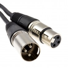 kenable 007902 lydkabel 0,5 m XLR Sort