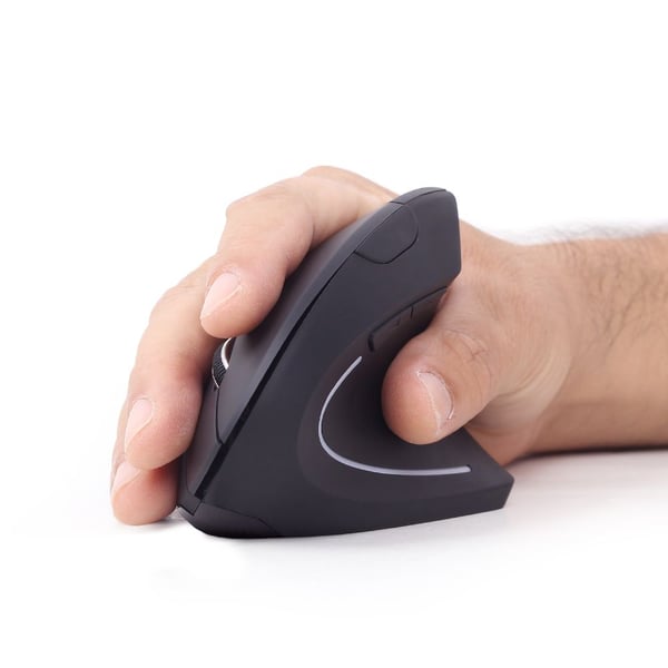 Gembird MUSW-ERGO-01 - Vertikal mus - ergonomisk - Til højrehåndede - 6 knapper - trådløs - 2,4 G
