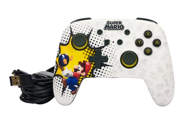 Miniatyrbillede 2 af 12: PowerA NSGP0085-01 spil-controller Sort, Blå, Rød, Hvid, Gul USB Gamepad Analog Nintendo Switch