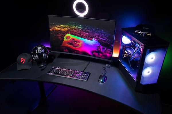 Miniatyrbild 2 av 7: Arozzi Arena Gaming Desk Svart, Grå