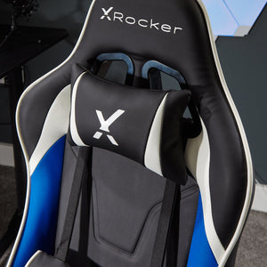 X Rocker 5124601 datorspelsstol Spelfåtölj Stoppad och vadderad sits sits Svart, Blå