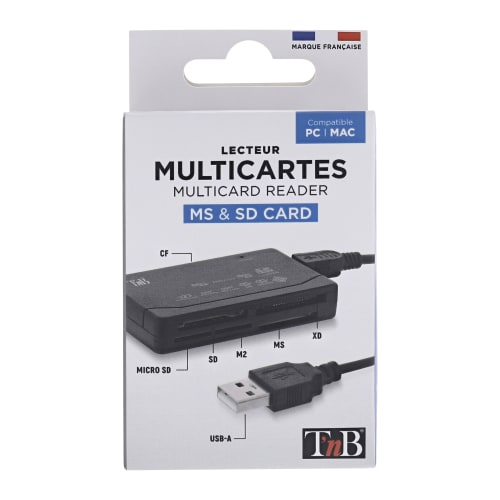 Miniatyrbillede 6 af 7: T'nB READERSD3 kortlæser USB 2.0 Intern Sort