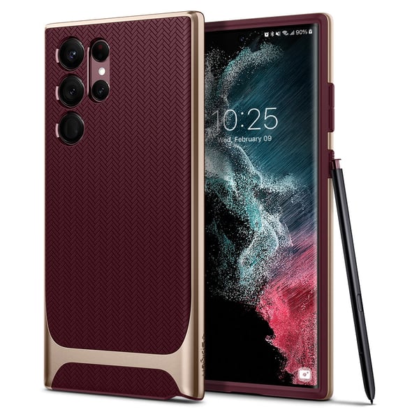 Spigen Neo Hybrid mobiltelefon etui 17,3 cm (6.8") Cover Bourgogne, Guld