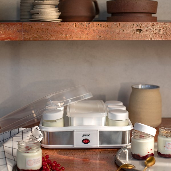 Miniatyrbillede 5 af 9: Livoo DOP156 yoghurt-maskine 1,2 L Hytteost, Yoghurt 21,5 W