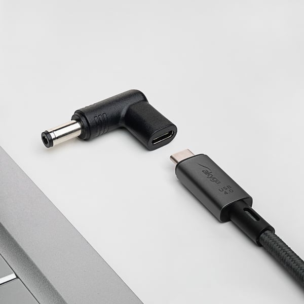 Miniatyrbillede 2 af 3: Akyga AK-ND-C02 kabel kønsskifter USB-C 5.5 x 2.1 mm Sort