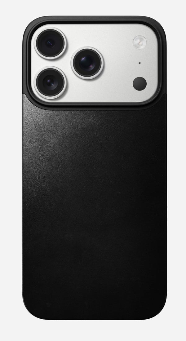 Nomad Mag Leather Back mobiltelefon etui 16 cm (6.3") Cover Sort