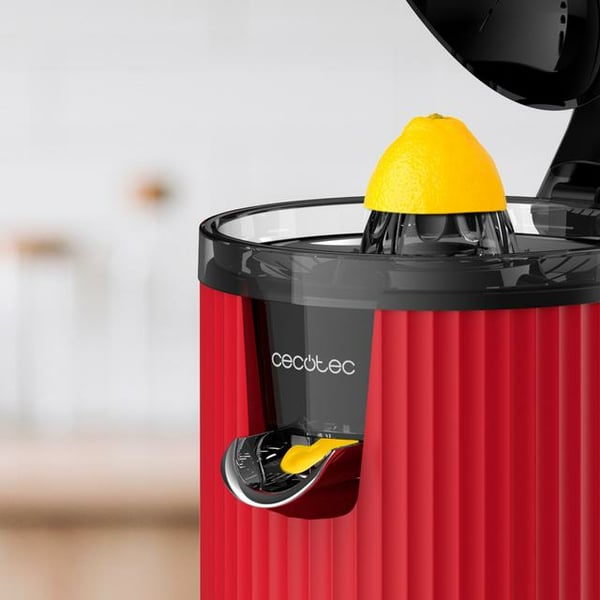 Pikkukuva 5 / 8: Cecotec Xqueeze RetroJuice 600 Hidas mehulinko 600 W Musta, Punainen, Ruostumaton teräs