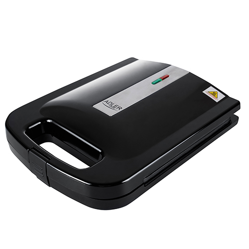 Miniatyrbillede 1 af 9: Adler AD 3055 sandwichtoaster 2000 W Sort, Sølv