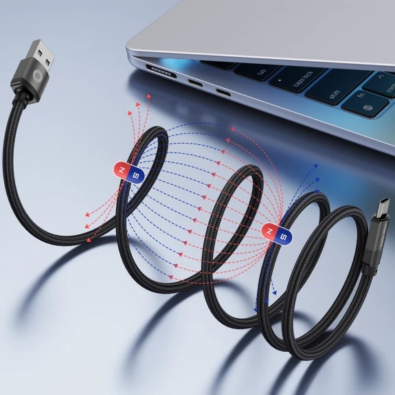 Mobile Origin MC2-USBA-1M-BLK USB-kabel USB 2.0 USB C 0,48 Gbit/sek. Sort