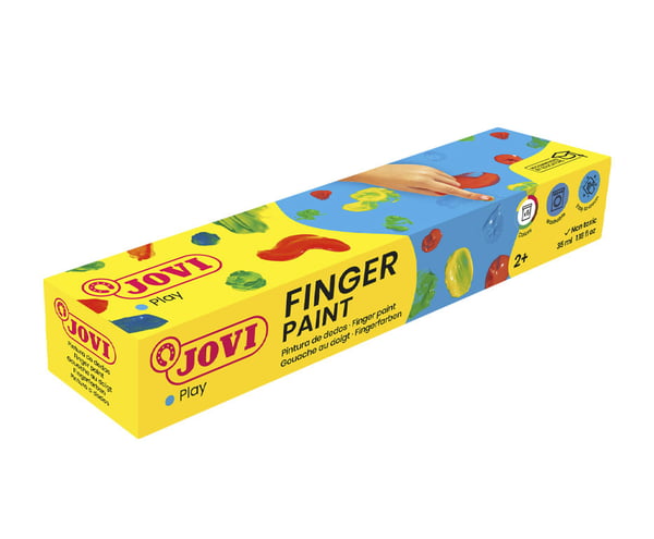 Jovi 540 vaskbar fingermaling Blå, Brun, Grøn, Rød, Gul