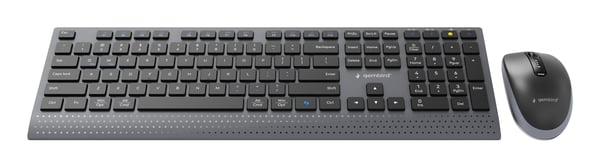 Miniatyrbillede 2 af 8: Gembird KBS-WPS-02 tastatur Mus inkluderet Hjemme/kontor RF trådløs + Bluetooth QWERTY US International Sort