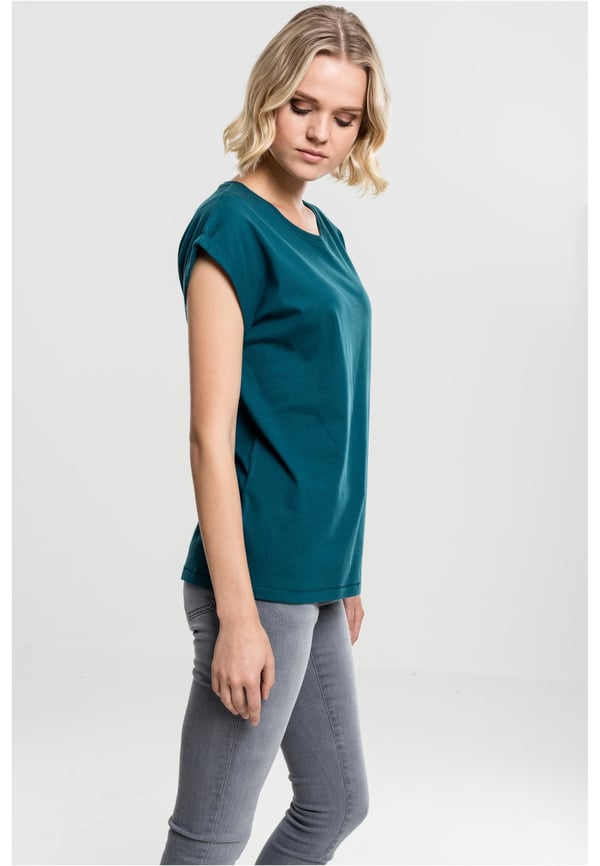 Urban Classics Ladies Extended Shoulder Tee T-shirt Rund hals Kort ærme Bomuld, Jersey