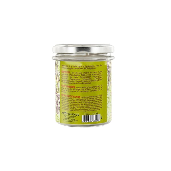 Pikkukuva 4 / 8: Aromandise MO07 vahakynttilä Eukalyptus, Sitruunaruoho 1 kpl