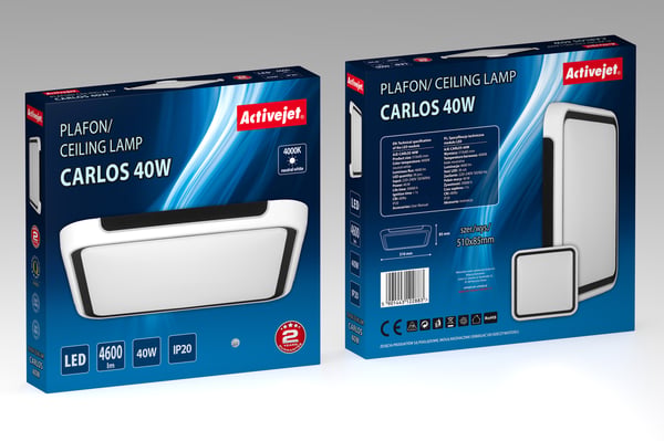 Miniatyrbillede 6 af 6: Activejet LED-loftslampe AJE-CARLOS 40W