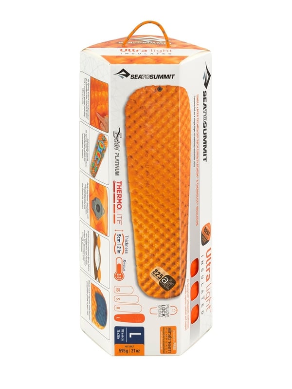 Miniatyrbillede 13 af 13: Sea To Summit AMULINS_L liggeunderlag 640 mm 1980 mm Orange