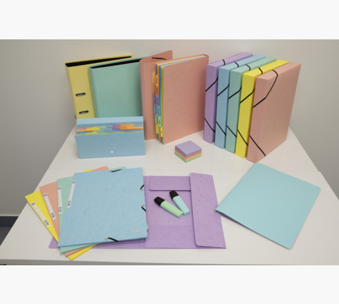 Exacompta 55560E folder Pressboard Forskellige farver, Blå, Koral, Grøn, Mauve, Gul A4