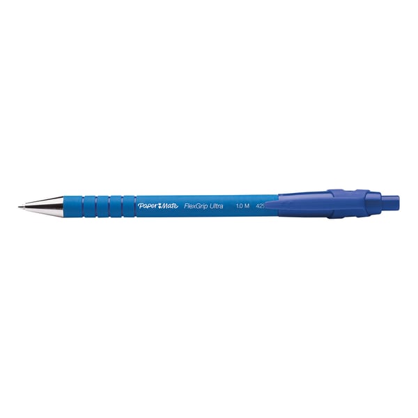 Papermate FlexGrip Ultra RT Blå Fastklämbar, indragbar kulspetspenna Medium 12 styck