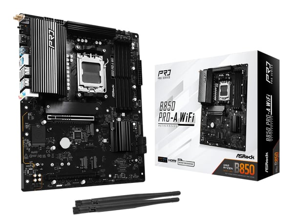 Miniatyrbillede 1 af 6: Asrock B850 Pro-A WiFi AMD B850 Sokkel AM5 ATX