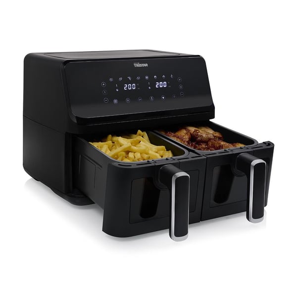 Miniatyrbild 2 av 5: Tristar FR-9040 fritös Dubbel 8 l Fristående 2700 W Varmluftsfritös Svart