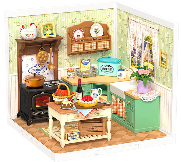 ROBOTIME Farmhouse Kitchen Gør-det-selv-miniaturehus