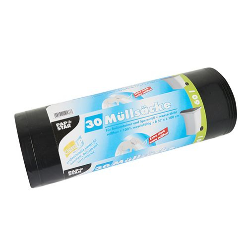 Papstar 12133 skraldepose 60 L Sort 30 stk