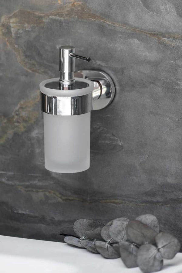WENKO 25021100 tvåldispenser 0,15 l Rostfritt stål, Vit