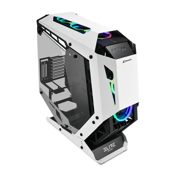 Miniatyrbild 3 av 10: Sharkoon ELITE SHARK CA700 Tower Svart, Vit