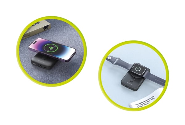 Mobile Origin MO-WMP-PB9 akku- ja paristolaturi Litium polymeeri (LiPo) 10000 mAh Langaton lataaminen Musta
