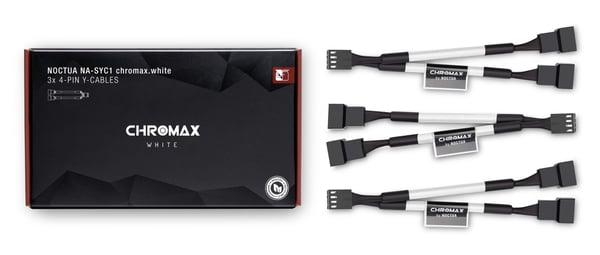 Miniatyrbillede 1 af 2: Noctua NA-SYC1 CHROMAX.WHITE Kabelforlængelse