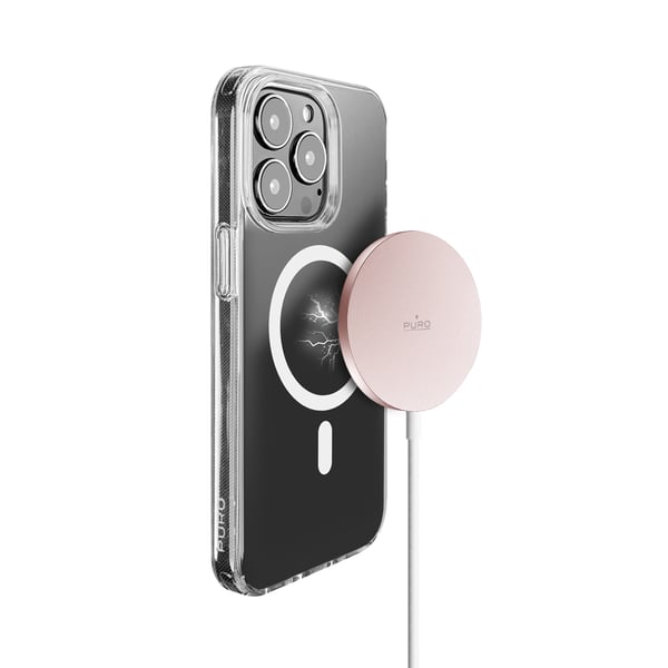 PURO CUSBCMAG1ROSE mobilladdare Smartphone Rosa USB Trådlös laddning inomhus