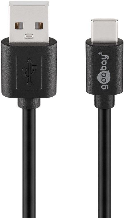 Miniatyrbillede 1 af 3: Goobay 55468 USB-kabel USB 2.0 1,8 m USB C USB A Sort