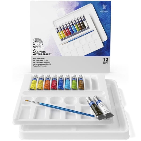Winsor & Newton 5012572005913 vandbaseret maling Sort, Blå, Brun, Grøn, Lyserød, Rød, Hvid, Gul 8 ml Rør 10 stk
