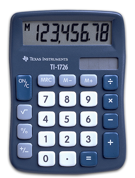 Texas Instruments TI-1726 regnemaskine Lomme Basis Blå
