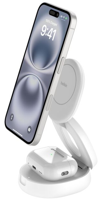 Belkin WIZ035kqWH Hovedtelefoner, Smartphone Hvid USB Trådløs opladning Hurtig opladning Indendørs