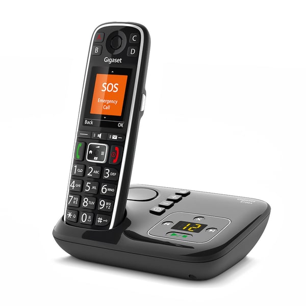 Miniatyrbillede 6 af 7: Gigaset E720A Analog/DECT-telefon Nummervisning Sort