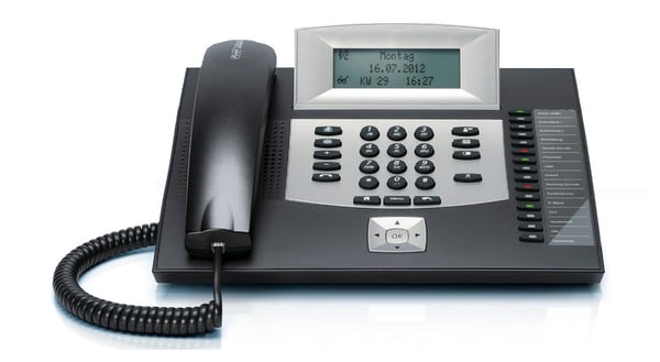 Auerswald COMfortel 1600 Analog telefon Namn och uppringnings-ID Svart